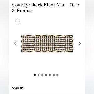 MacKenzie Childs Courtly Check Floor Mat - 2'6" x 8' Runner